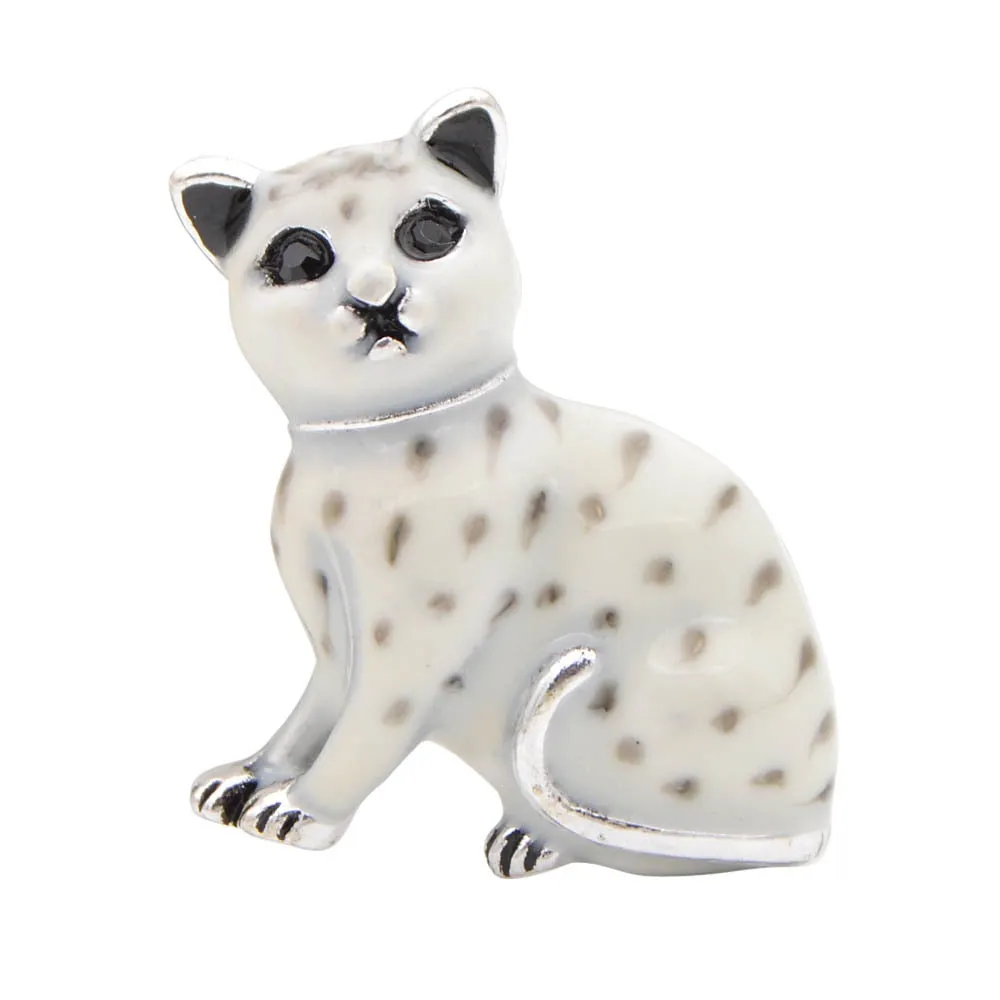 Enamel Cat Brooches for Women Small Kitty Pins Kids Jewelry