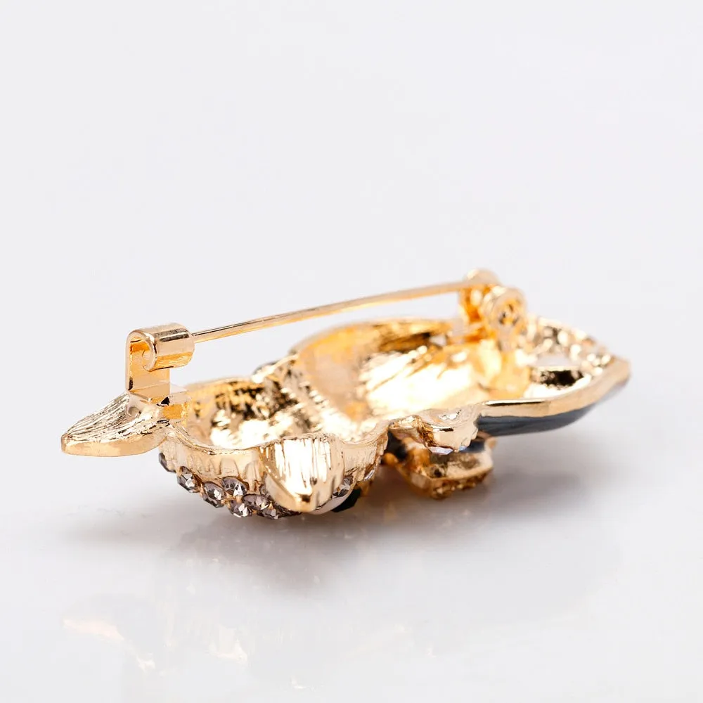 Enamel Cat Brooches for Women