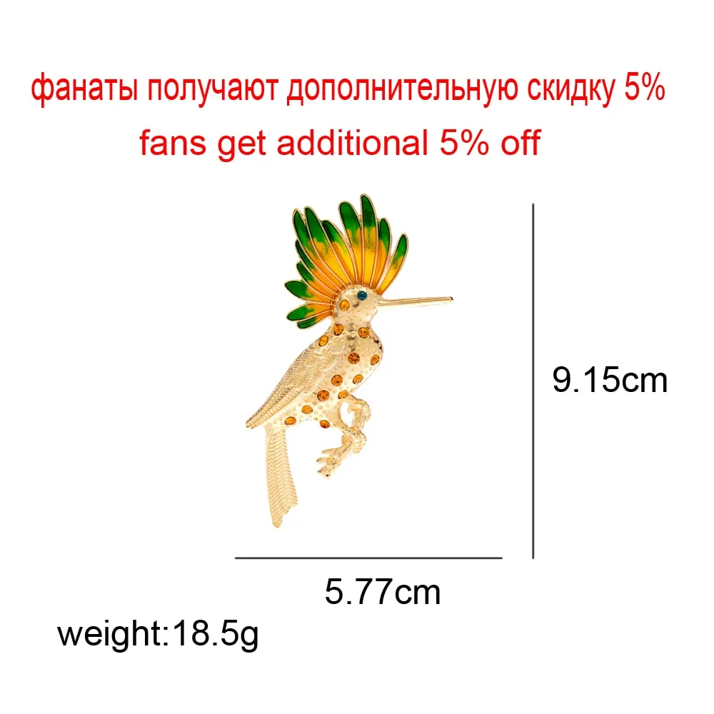 Enamel Parakeet Bird Brooches For Women