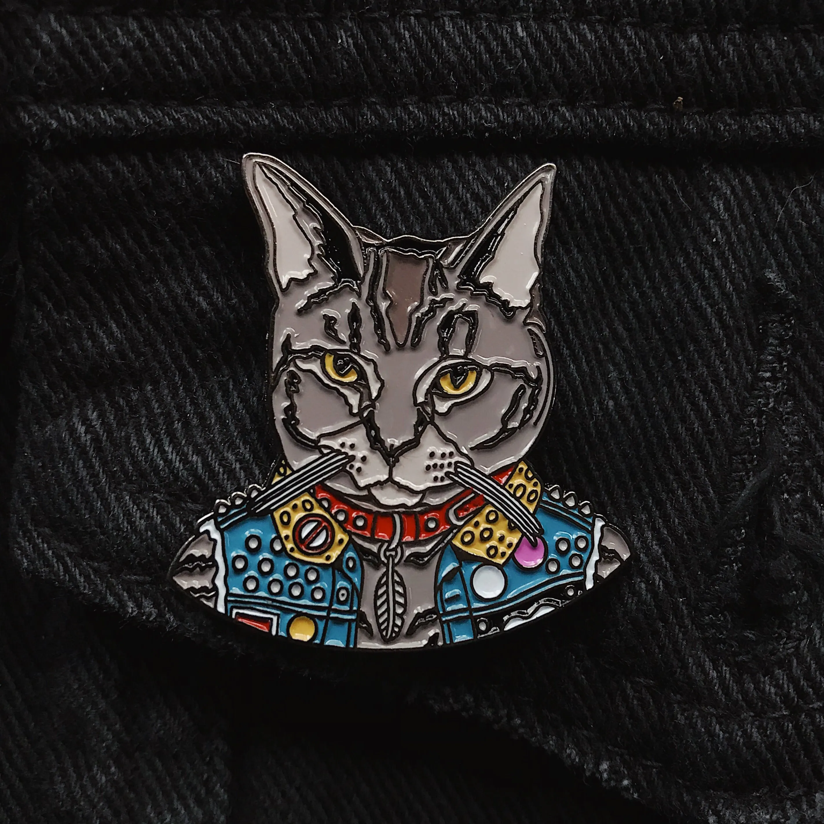 Enamel Pin - Punk Cat