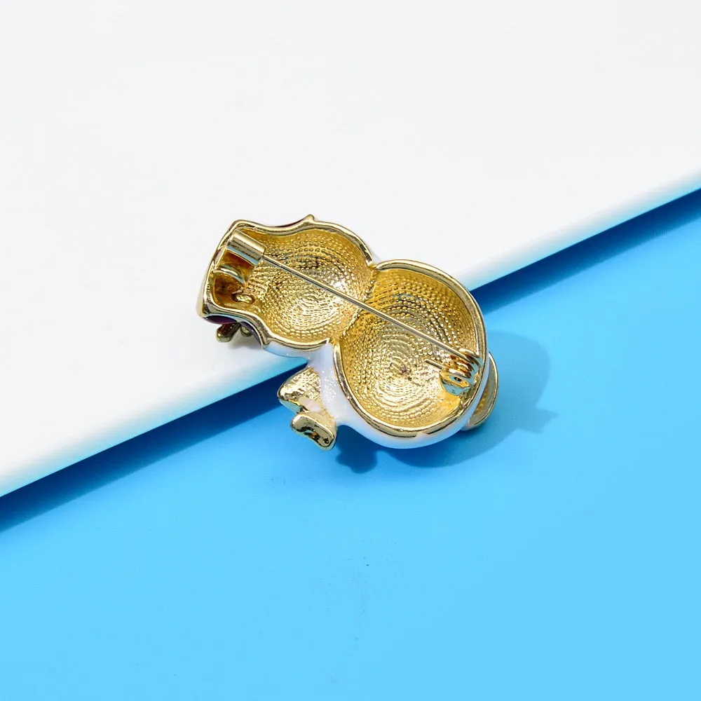 Enamel Snowman Brooches For Women Winter Christmas Pin