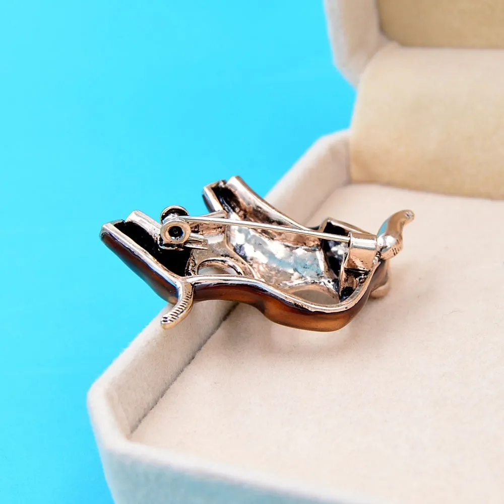 Enamel Strong Bull Brooch Unisex Women And Men Pin Brooches