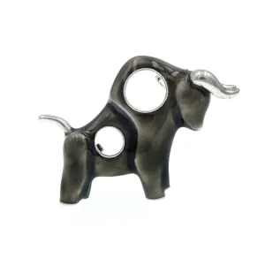 Enamel Strong Bull Brooch Unisex Women And Men Pin Brooches