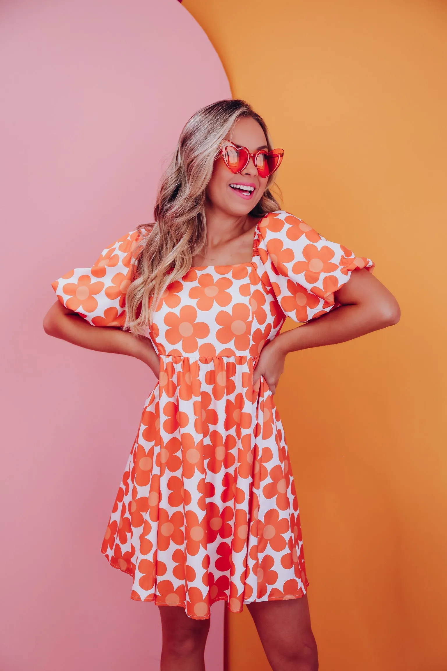 Endless Summer Puff Sleeve Dress - Terra Cotta