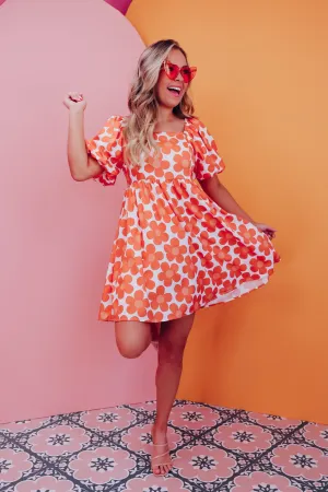 Endless Summer Puff Sleeve Dress - Terra Cotta