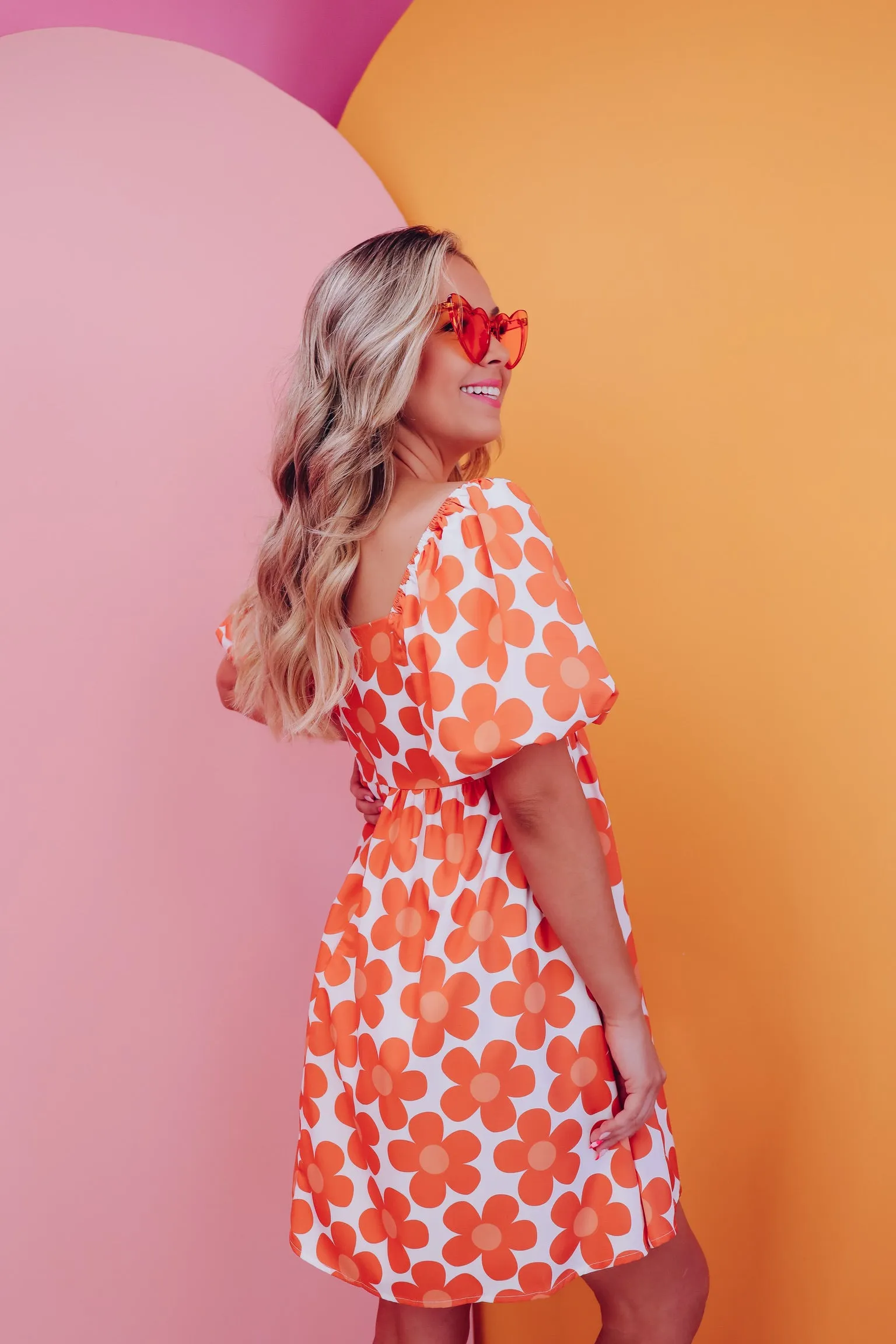 Endless Summer Puff Sleeve Dress - Terra Cotta