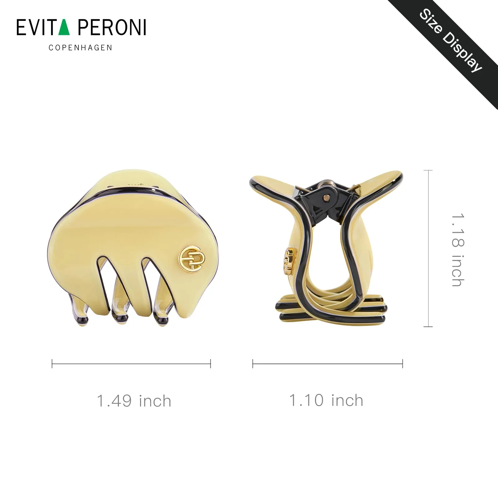 EVITA PERONI Classic Small Resin Hair Clips, Pearlescent Wine Red, 1.1 x 1.18 x 1.49 inches, 1 Count, for Women Teenage Girls