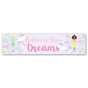 Fairy 'Believe in your Dreams' Banner Decoration - 1.2m