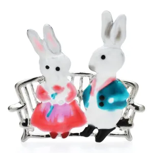 Fall In Love Rabbits Brooches For Women