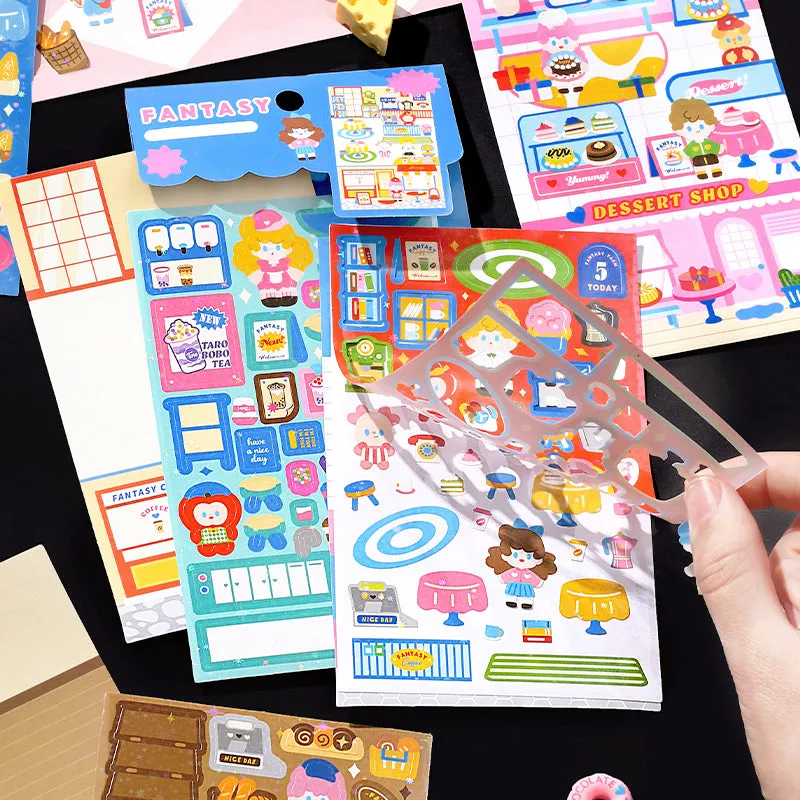 Fantasy Gourmet Cartoon Character Decorative Sticker