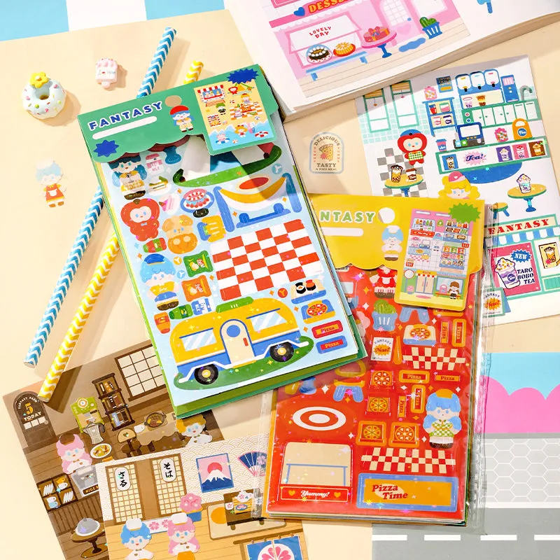 Fantasy Gourmet Cartoon Character Decorative Sticker