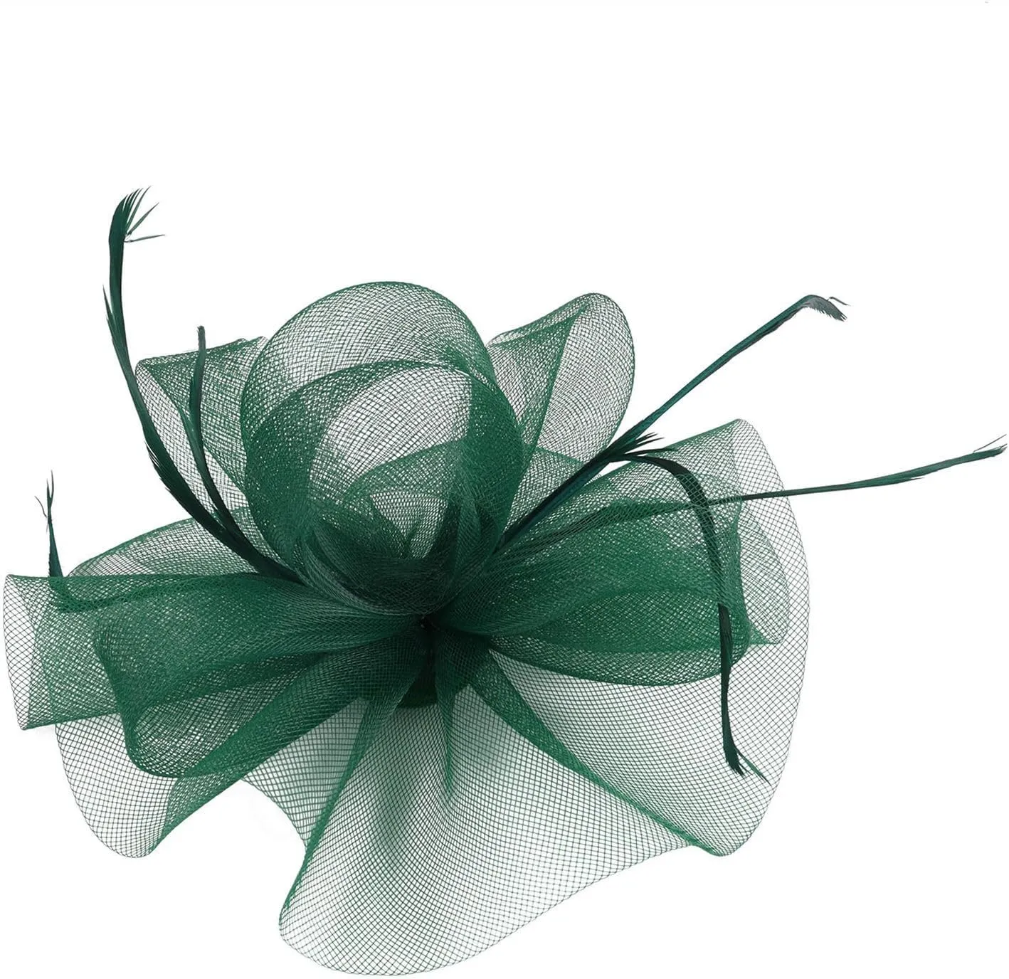 Fascinators Hat Cocktail Tea Party Headwear with Veil Headband Flower Mesh Hair Clip for Girls and Women Wedding Hat