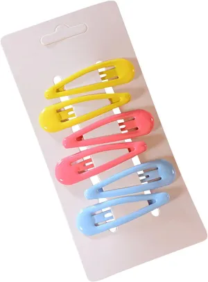 Fashion 6 Pcs Hair Barrettes, Non-Slip Hair Clips, Metal Snap Hairpins Accessories for Toddlers, Girls, Teens, Women