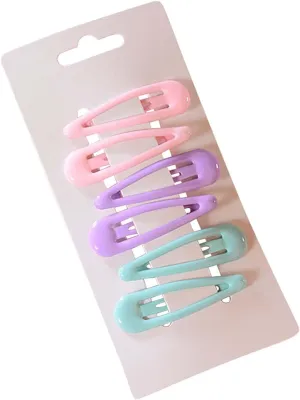 Fashion 6 Pcs Hair Barrettes, Non-Slip Hair Clips, Metal Snap Hairpins Accessories for Toddlers, Girls, Teens, Women