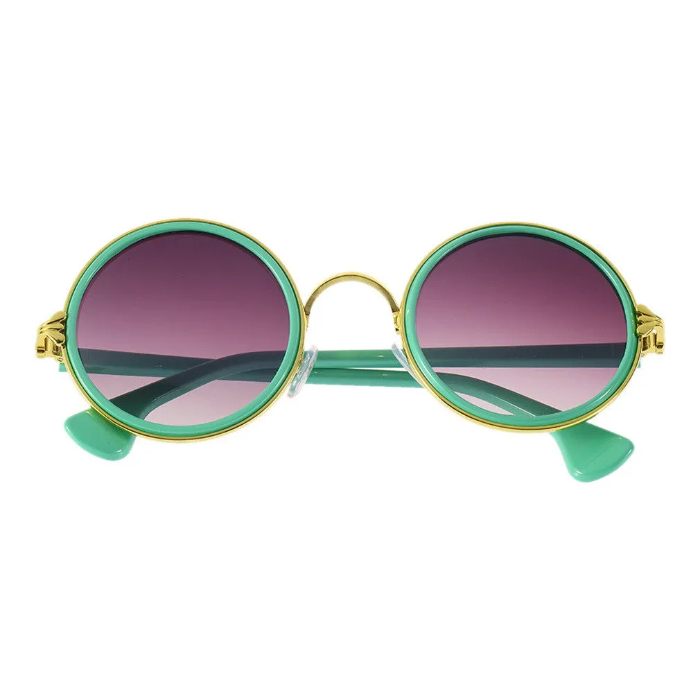 Fashion Brazil illesteva Sunglasses Round Vintage Retro Style Classical Metal Frames Eyewear sun glasses