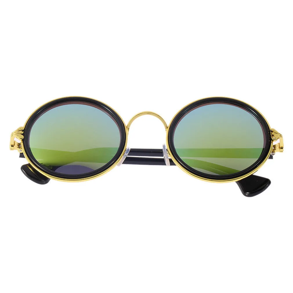 Fashion Brazil illesteva Sunglasses Round Vintage Retro Style Classical Metal Frames Eyewear sun glasses