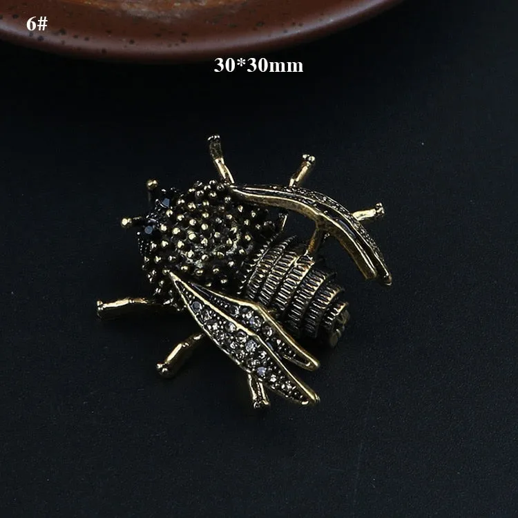 Fashion Color Bee Animal Brooch Accessories Pin Cute Insect Metal Collar Pin Brooches