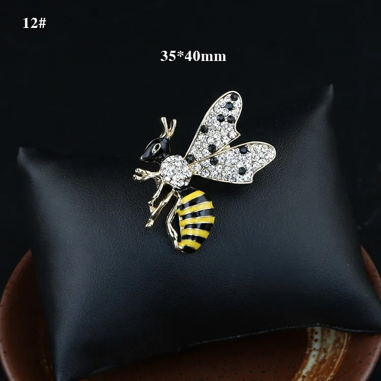 Fashion Color Bee Animal Brooch Accessories Pin Cute Insect Metal Collar Pin Brooches