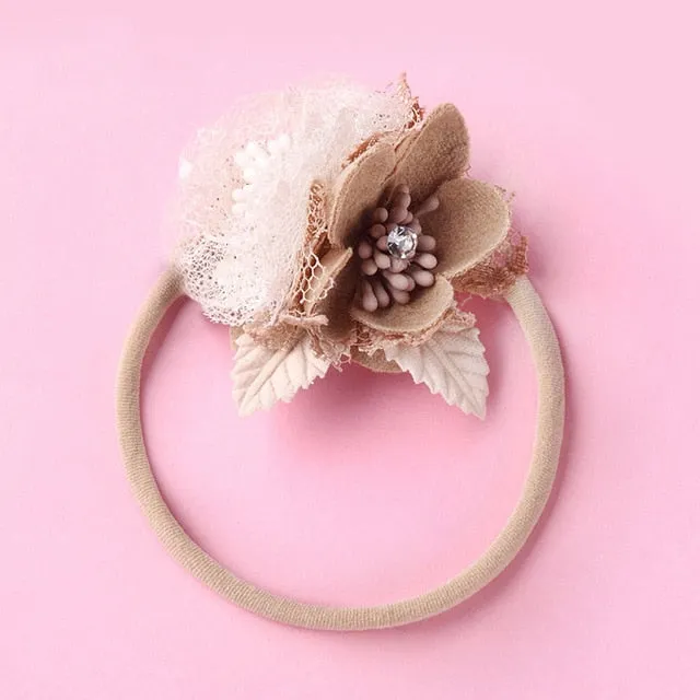 Fashion Floral  Newborn Baby Elastic Headband
