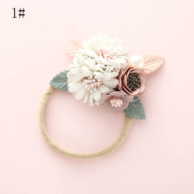 Fashion Floral  Newborn Baby Elastic Headband