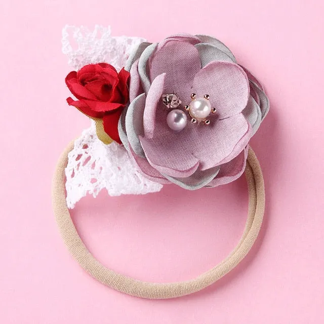 Fashion Floral  Newborn Baby Elastic Headband