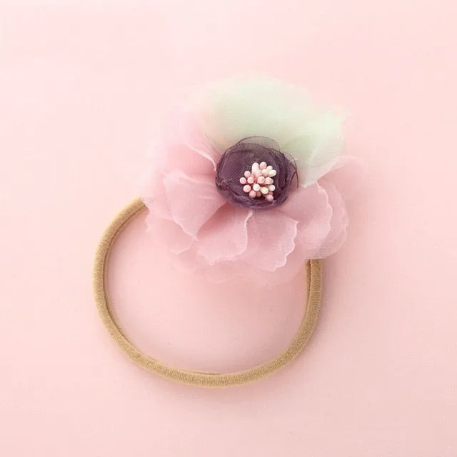 Fashion Floral  Newborn Baby Elastic Headband