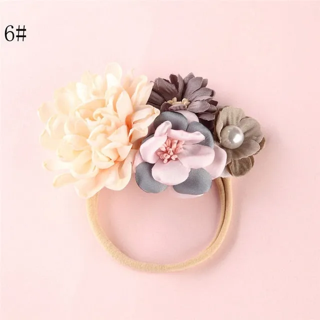 Fashion Floral  Newborn Baby Elastic Headband