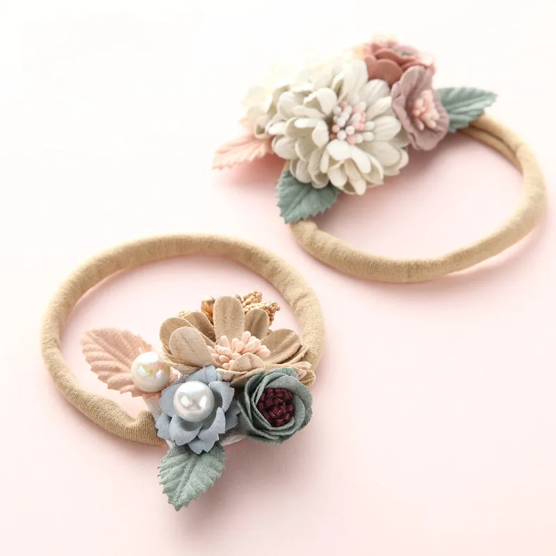 Fashion Floral  Newborn Baby Elastic Headband