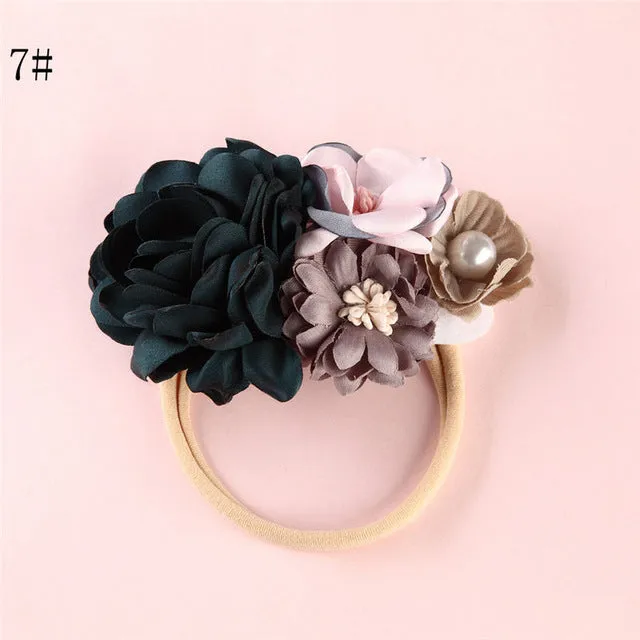 Fashion Floral  Newborn Baby Elastic Headband