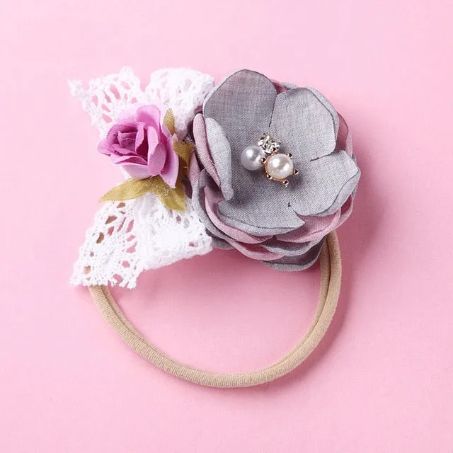 Fashion Floral  Newborn Baby Elastic Headband