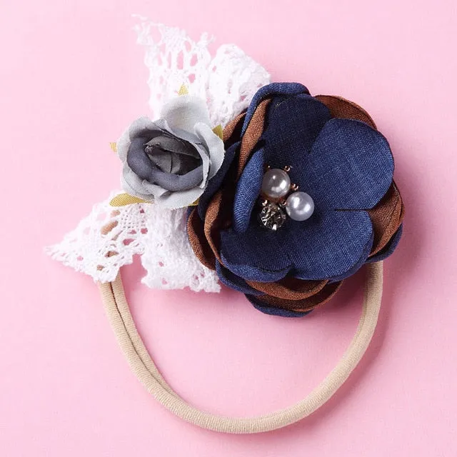 Fashion Floral  Newborn Baby Elastic Headband