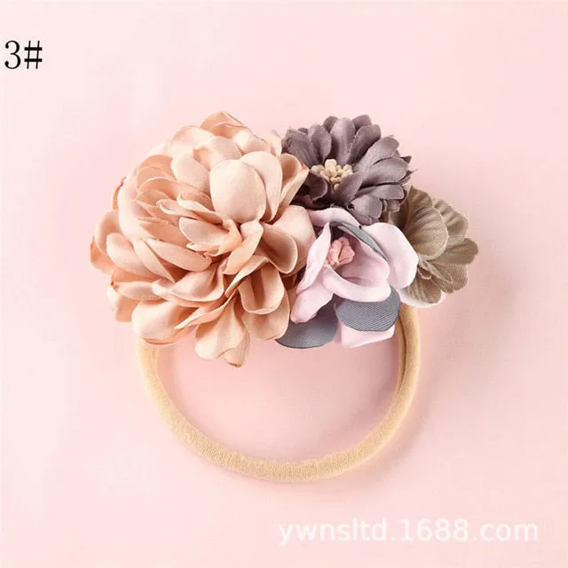 Fashion Floral  Newborn Baby Elastic Headband