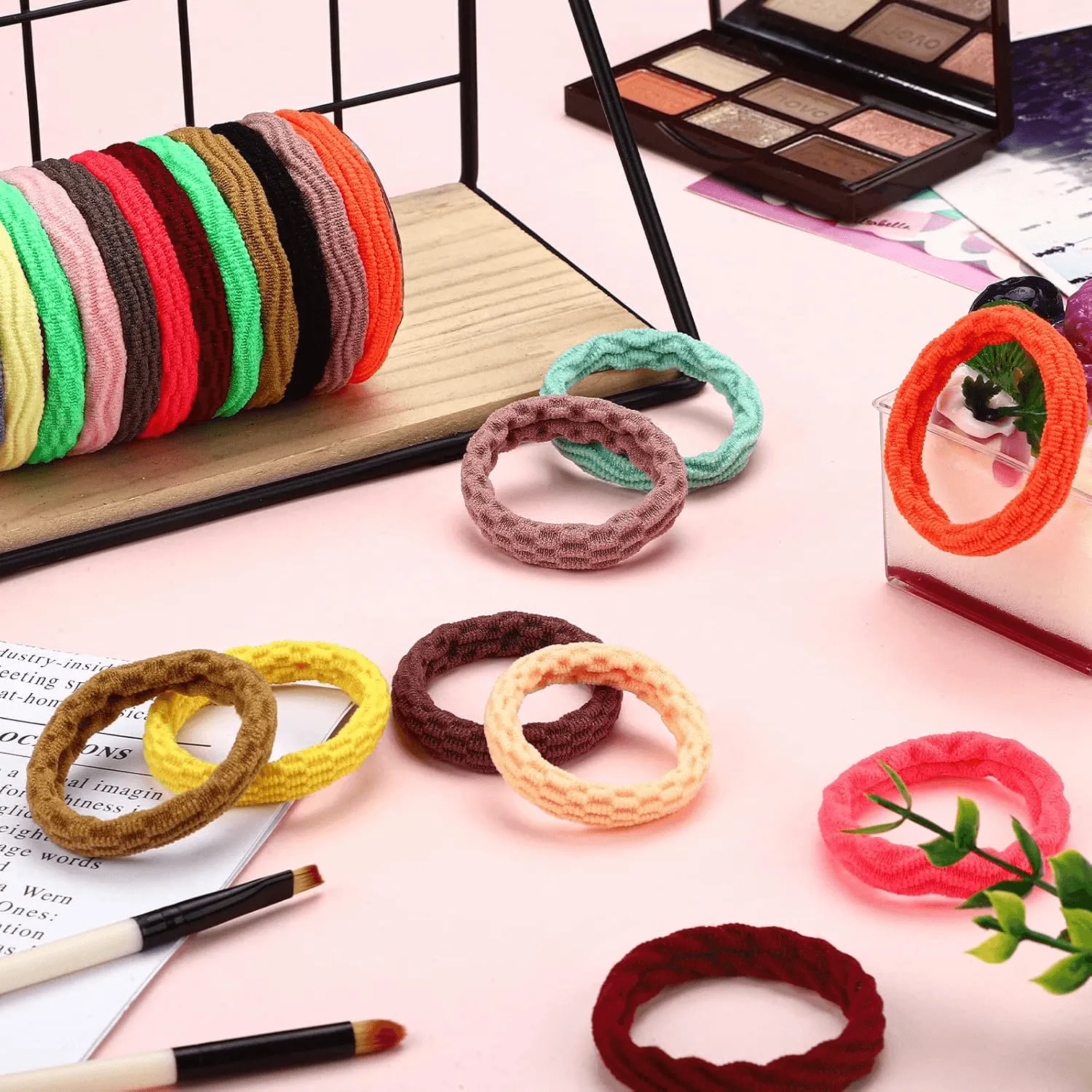Fashion Korean Elastic Hair Bands - 8 Pcs