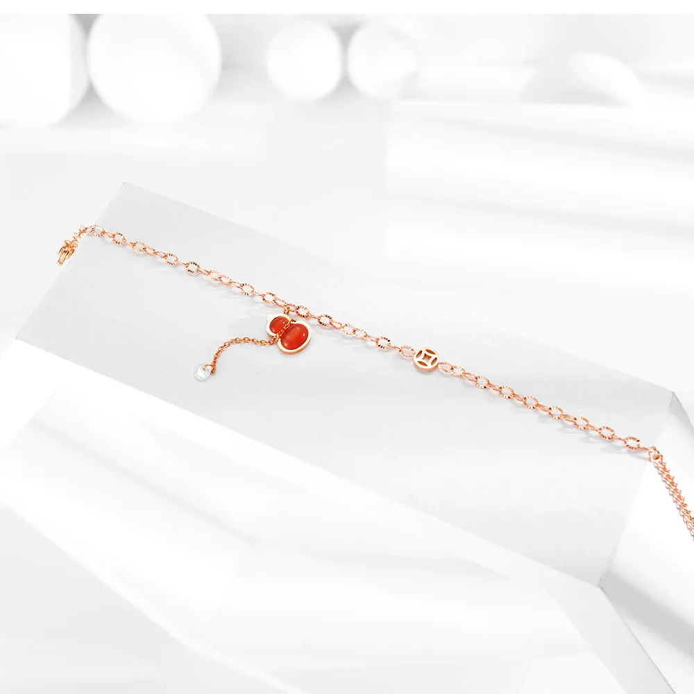 Fashion Niche Design Gourd Titanium Steel Anklet