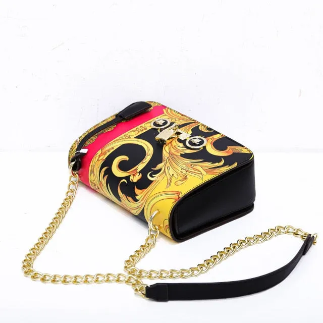 Fashion Printing Chain Crossbody Bag