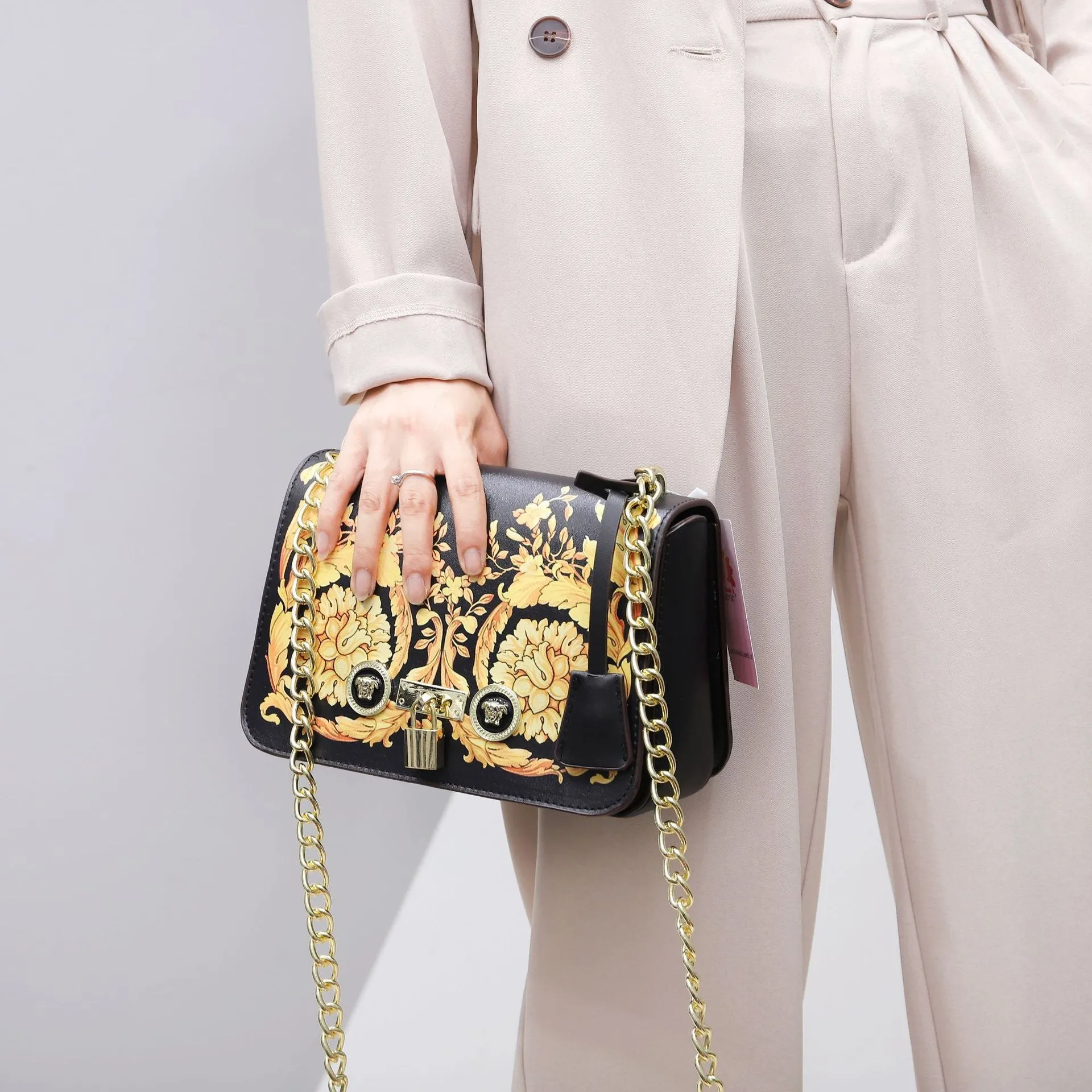 Fashion Printing Chain Crossbody Bag