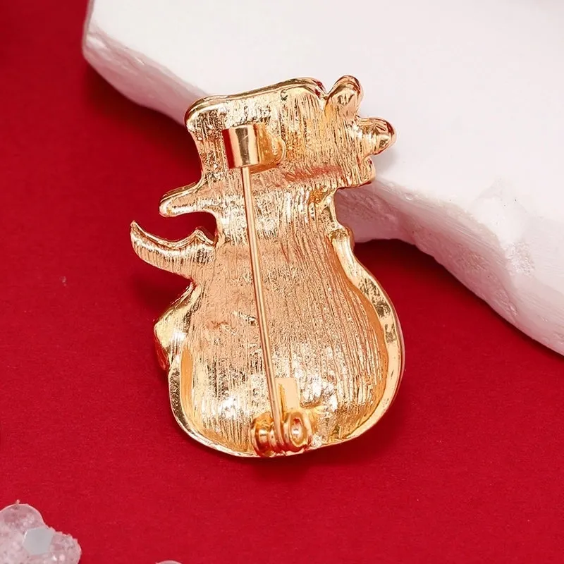 Fashion Snowman Alloy Stoving Varnish No Inlaid Women's Brooches