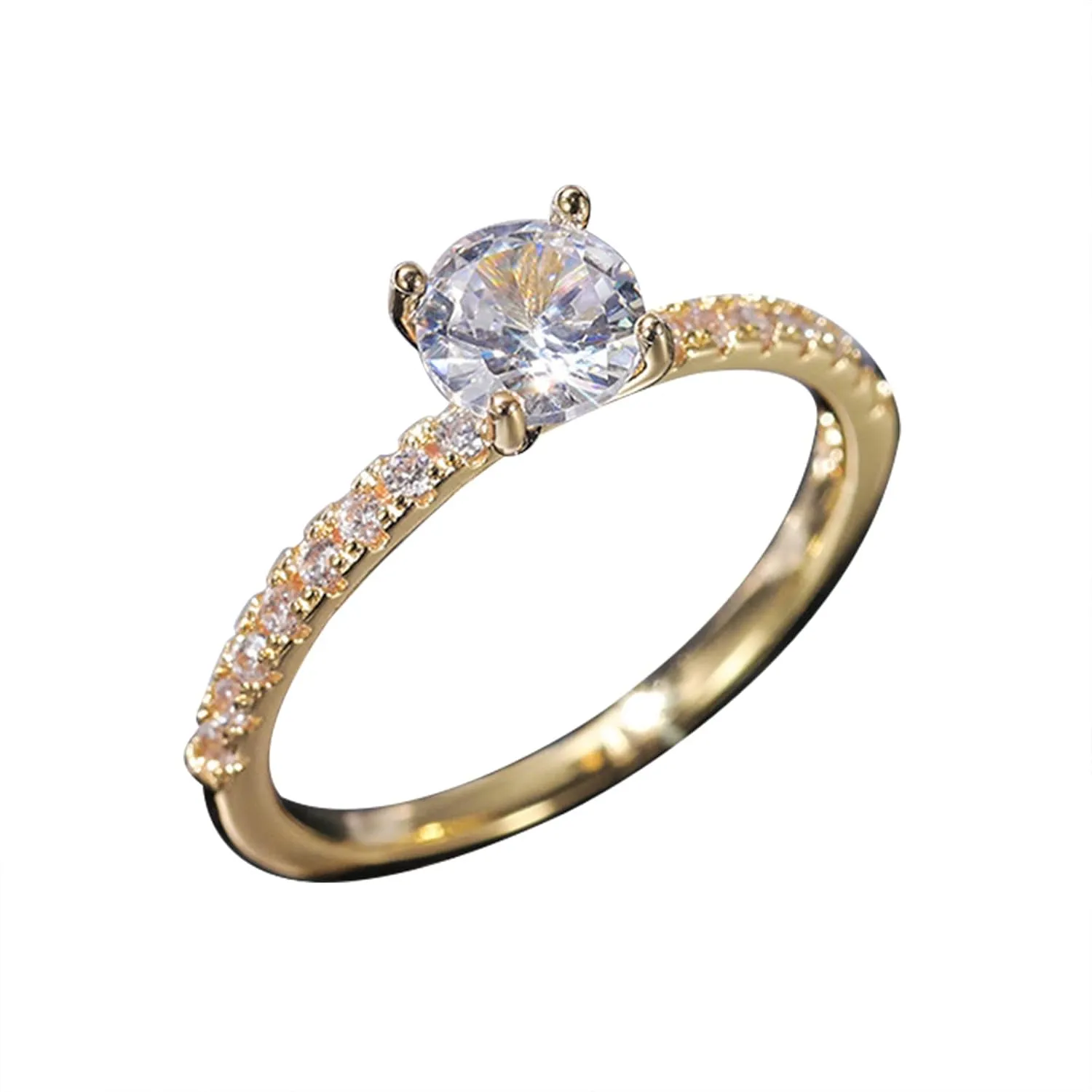 Fashion Square Cut Zircon Ring Minimalist Simulated Diamond Ring Wedding Band Stackable Rings for Women