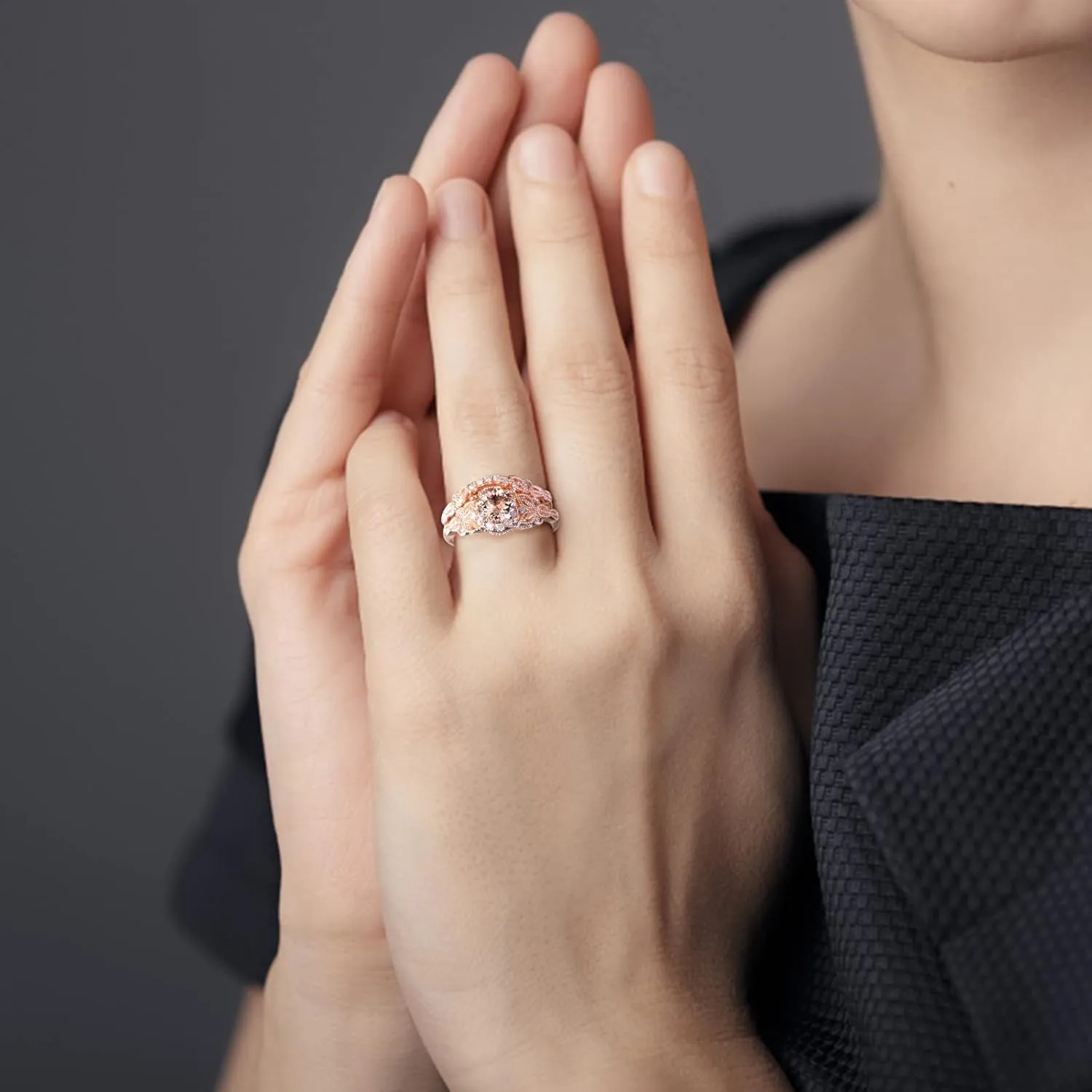 Fashion Women's Elegant Opal Ring Minimalist Design Rings Engagement Ring Wedding Band for Bride