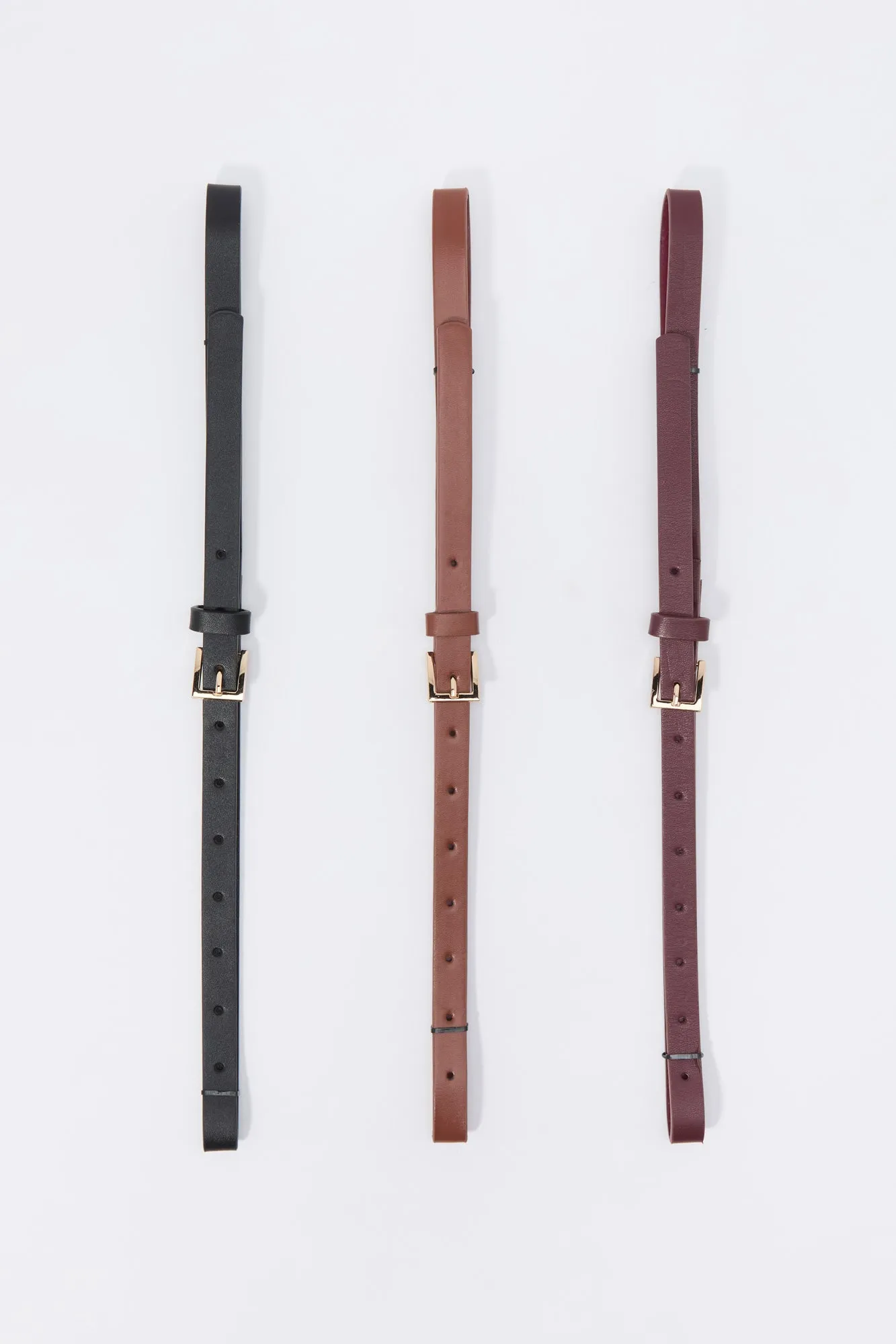 Faux Leather Belt (3 Pack)