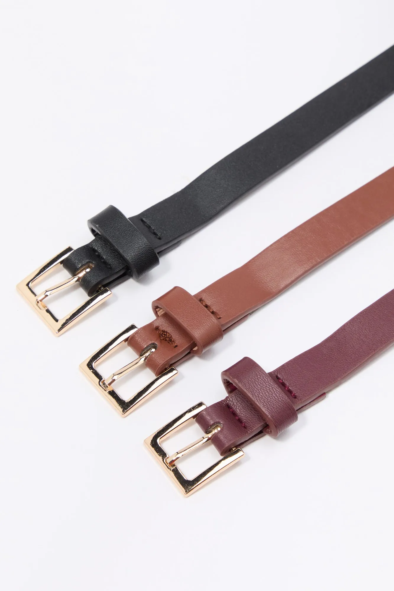 Faux Leather Belt (3 Pack)