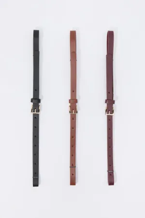 Faux Leather Belt (3 Pack)