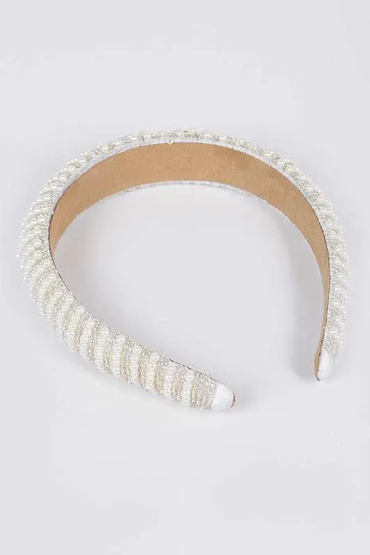 Faux Pearl Embellished Headband