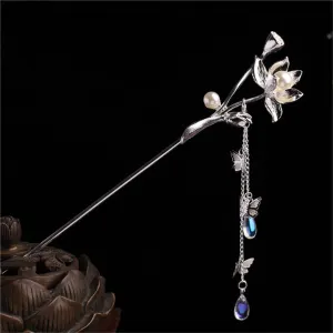 Female Hairpin Chopsticks Chinese Style Hairpin Handmade dress Accessories Bridal Wedding Jewelry Silver1