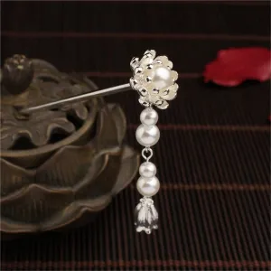 Female Hairpin Chopsticks Chinese Style Hairpin Handmade dress Accessories Bridal Wedding Jewelry Silver