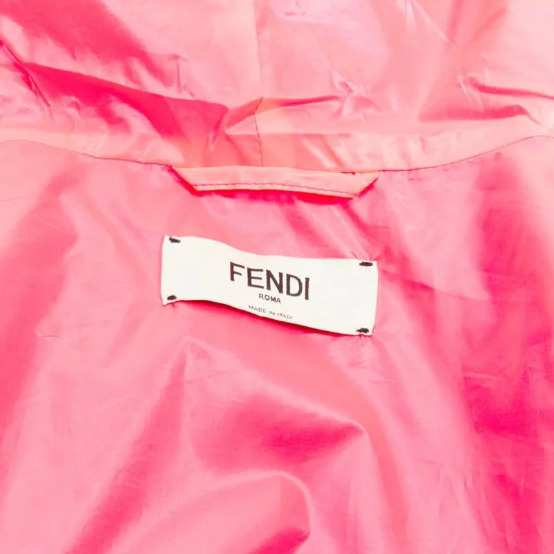 FENDI Karl Loves black pink polka dot nylon activewear windbreaker jacket