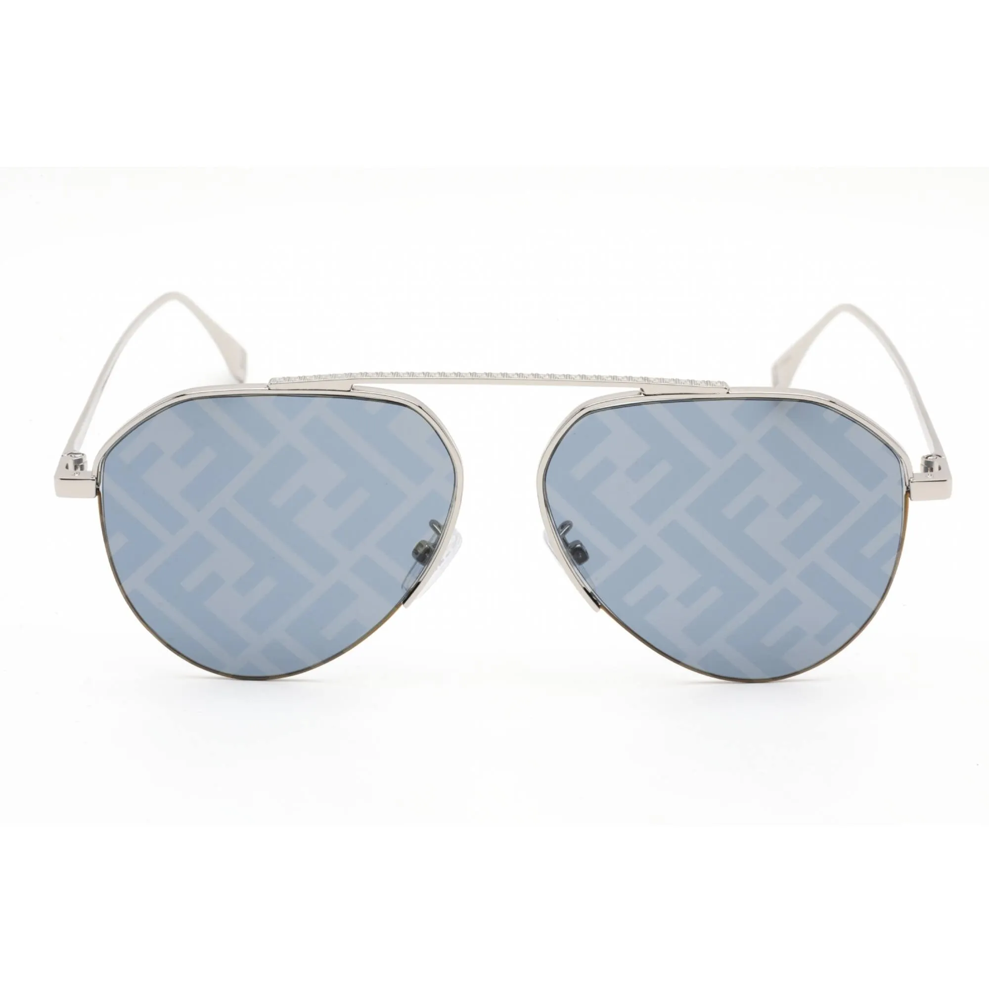 Fendi Men's Sunglasses - Shiny Palladium Metal Full Rim Frame | FE40061U 16X