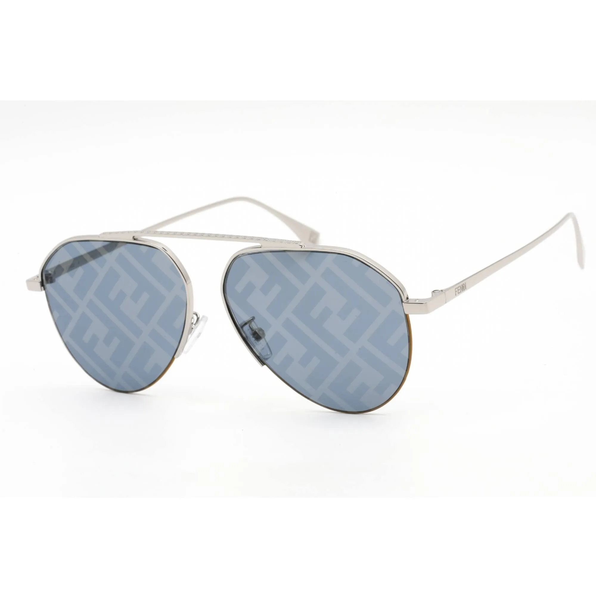 Fendi Men's Sunglasses - Shiny Palladium Metal Full Rim Frame | FE40061U 16X