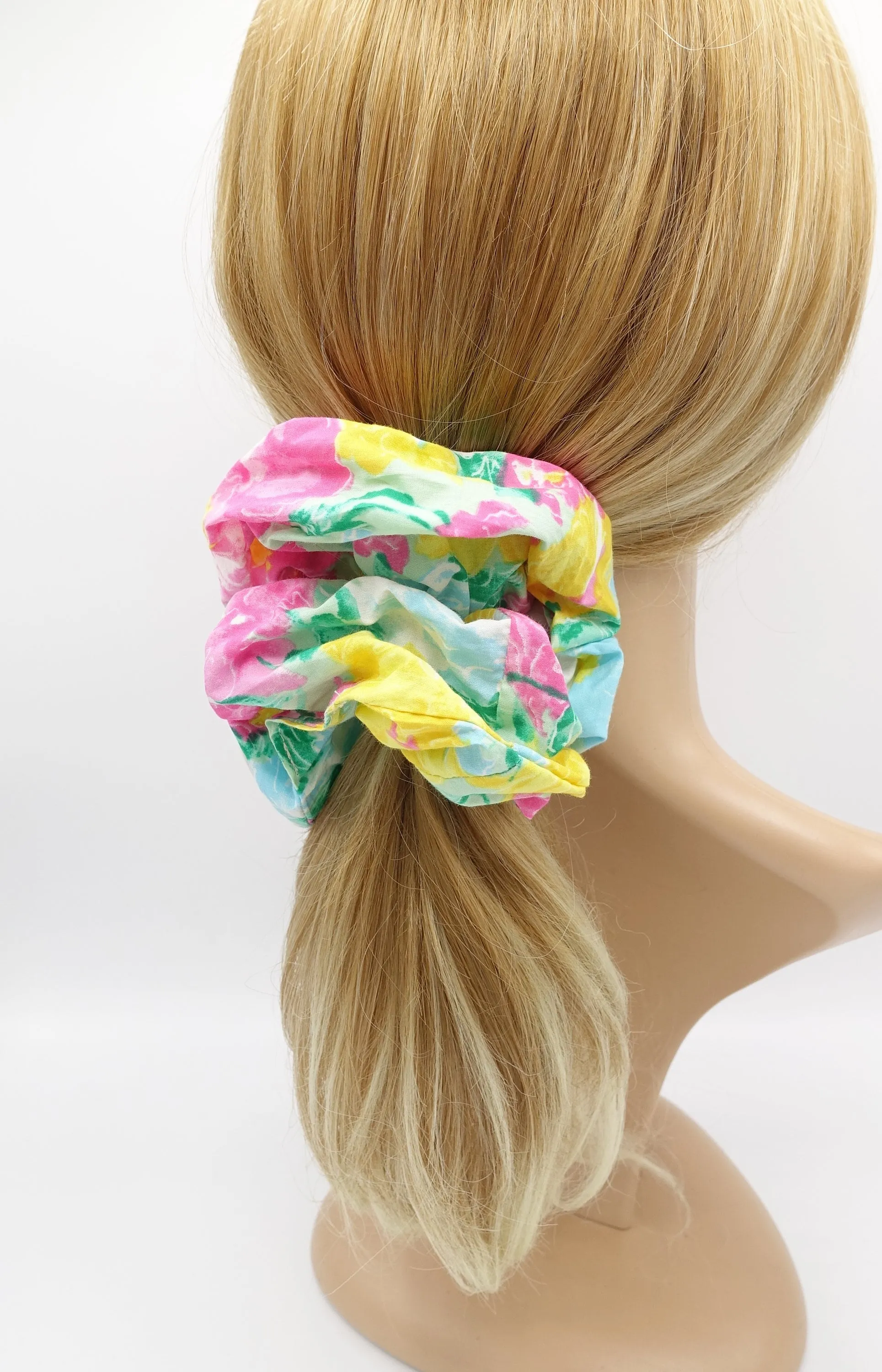 floral oversized cotton scrunchies pretty scrunchie for women