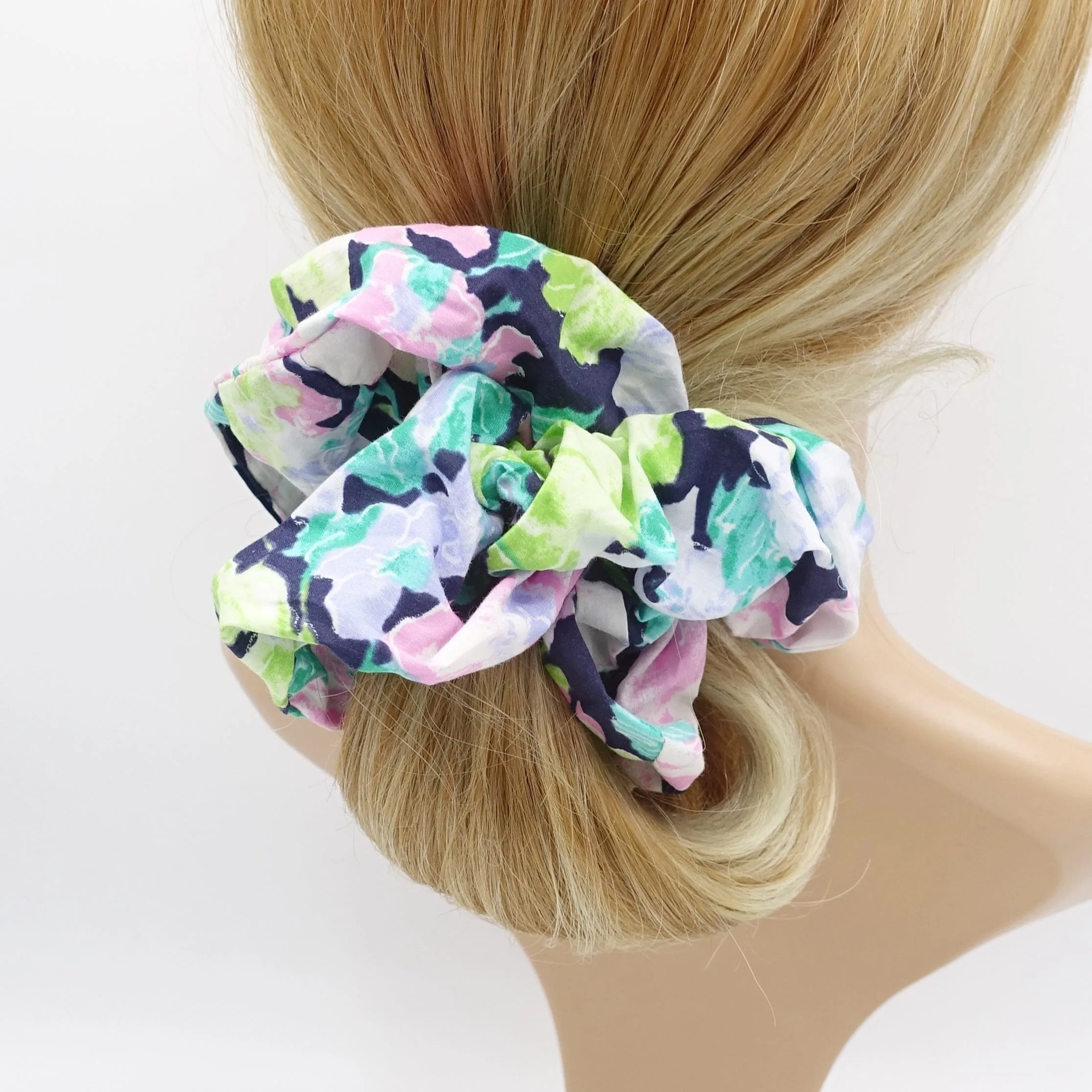 floral oversized cotton scrunchies pretty scrunchie for women